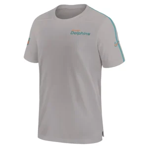 Miami dolphins nike 2024 sideline coach uv performance t shirt Gray M