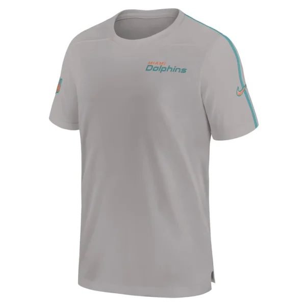 Miami dolphins nike 2024 sideline coach uv performance t shirt Gray M