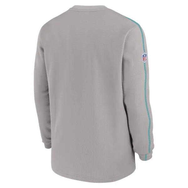 Miami dolphins nike 2024 sideline coaches long sleeve top Gray L