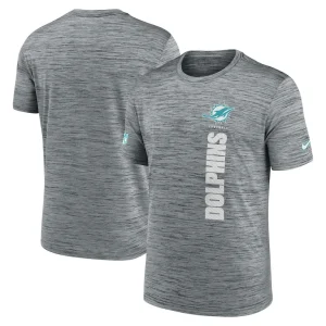 Miami dolphins nike 2024 sideline velocity performance t shirt Gray