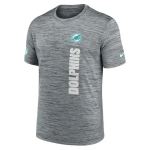 Miami dolphins nike 2024 sideline velocity performance t shirt Gray M