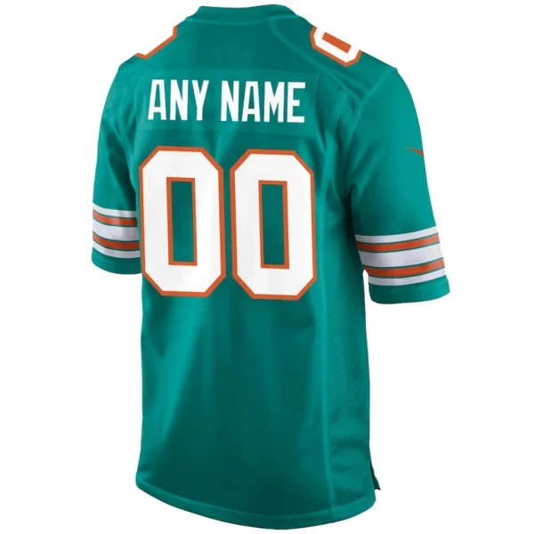 Miami dolphins nike alternate custom game jersey Aqua L