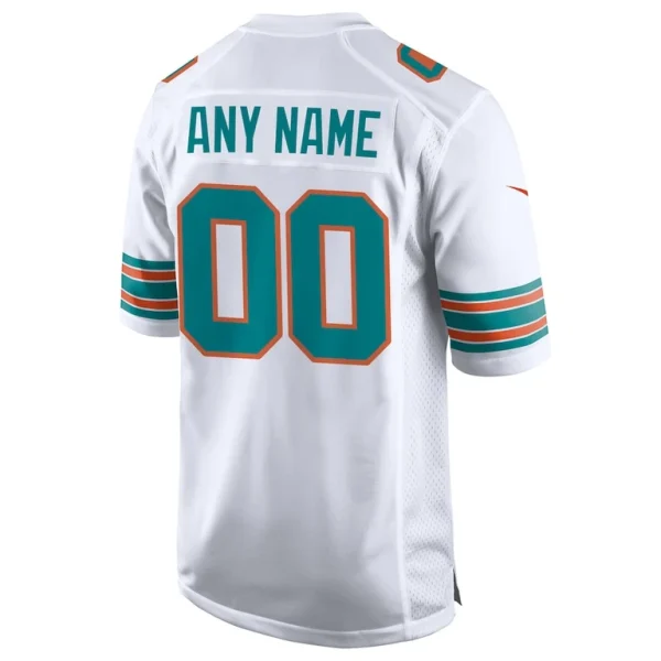 Miami dolphins nike alternate custom game jersey White L