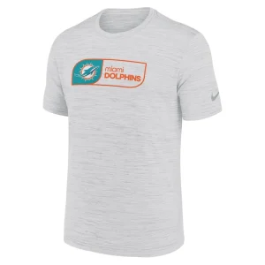 Miami dolphins nike big tall velocity jock tag performance t shirt White 2XT