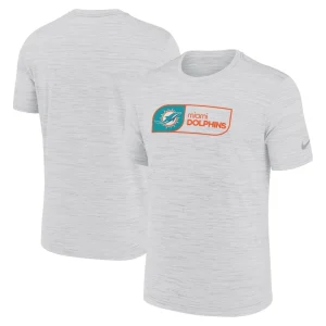 Miami dolphins nike big tall velocity jock tag performance t shirt White
