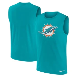 Miami dolphins nike blitz legend muscle tank top Aqua