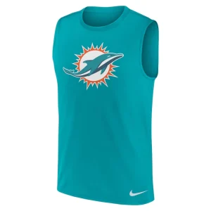 Miami dolphins nike blitz legend muscle tank top Aqua M