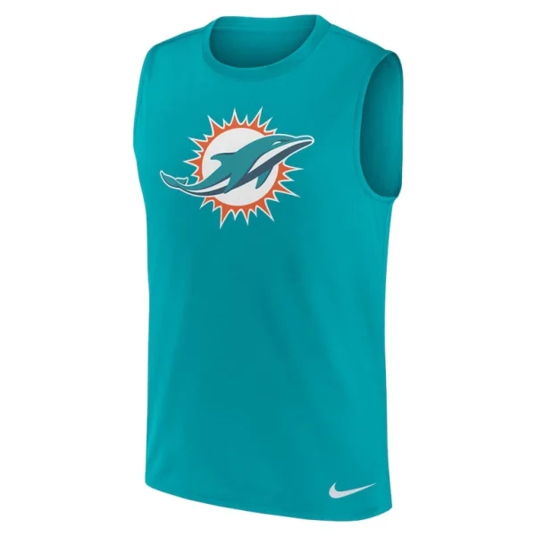 Miami dolphins nike blitz legend muscle tank top Aqua M
