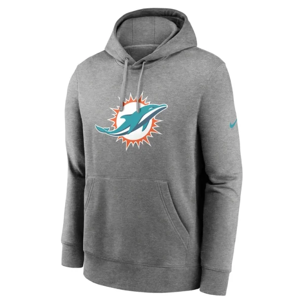 Miami dolphins nike club logo pullover hoodie Heather gray M