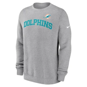 Miami dolphins nike club pullover sweatshirt Heather gray M
