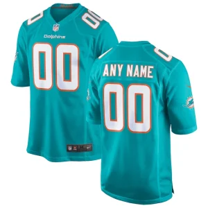 Miami dolphins nike custom game jersey Aqua