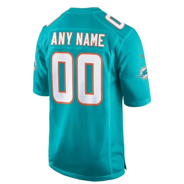 Miami dolphins nike custom game jersey Aqua L