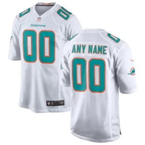 Miami dolphins nike custom game jersey White