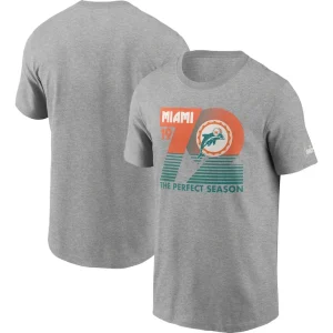 Miami dolphins nike hometown collection 1972 t shirt Heathered gray