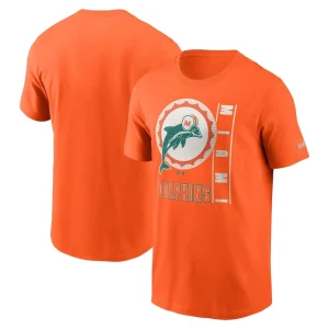 Miami dolphins nike lockup essential t shirt Orange