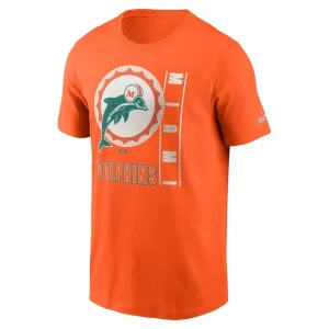 Miami dolphins nike lockup essential t shirt Orange M