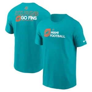 Miami dolphins nike outline t shirt Aqua