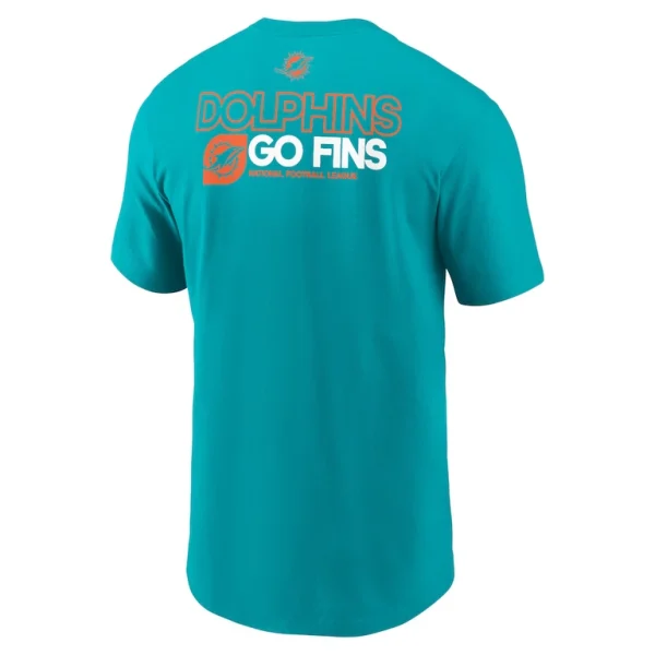 Miami dolphins nike outline t shirt Aqua L