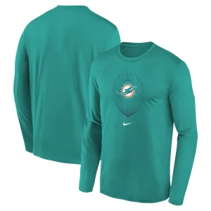 Miami dolphins nike preschool legend icon long sleeve t shirt Aqua