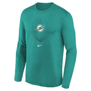 Miami dolphins nike preschool legend icon long sleeve t shirt Aqua 56