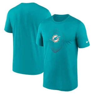 Miami dolphins nike primetime legend icon performance t shirt Aqua