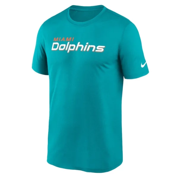 Miami dolphins nike primetime legend wordmark performance t shirt Aqua M