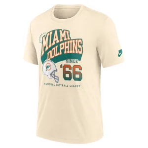 Miami dolphins nike rewind tri blend t shirt natural Multi M