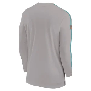 Miami dolphins nike sideline coach uv performance long sleeve t shirt Gray L