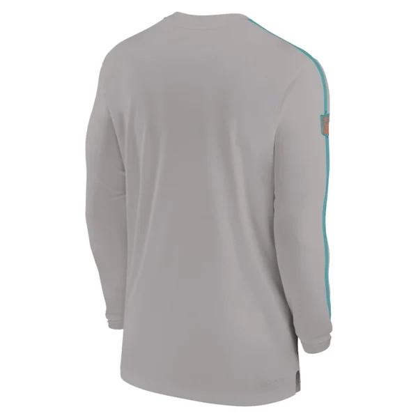 Miami dolphins nike sideline coach uv performance long sleeve t shirt Gray L