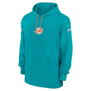 Miami dolphins nike sideline jersey performance pullover hoodie Aqua M