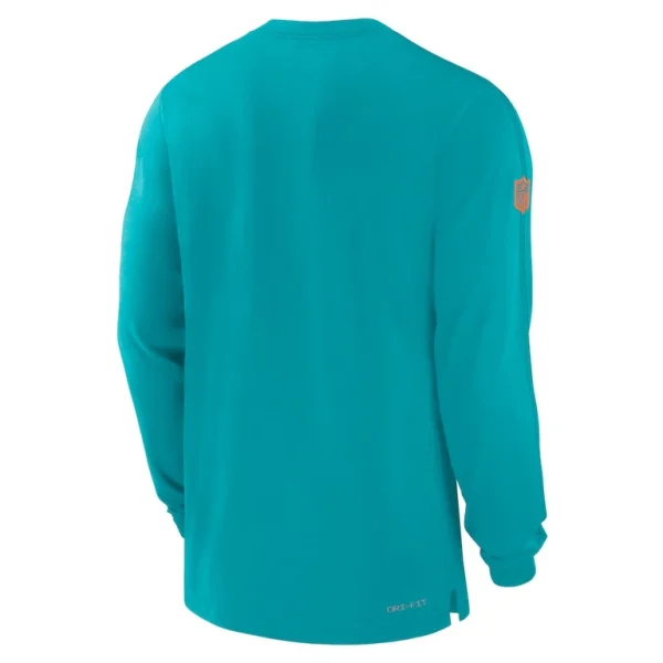 Miami dolphins nike sideline player performance long sleeve t shirt Aqua L