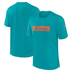 Miami dolphins nike sideline player performance t shirt Aqua