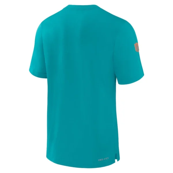Miami dolphins nike sideline player performance t shirt Aqua L
