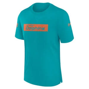 Miami dolphins nike sideline player performance t shirt Aqua M