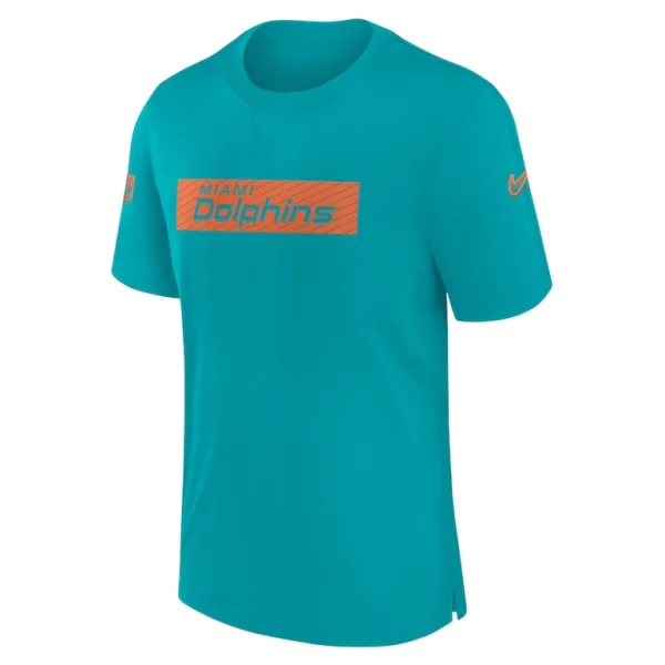 Miami dolphins nike sideline player performance t shirt Aqua M