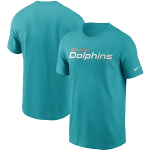 Miami dolphins nike team wordmark t shirt Aqua