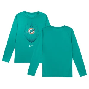 Miami dolphins nike toddler legend icon long sleeve t shirt Aqua