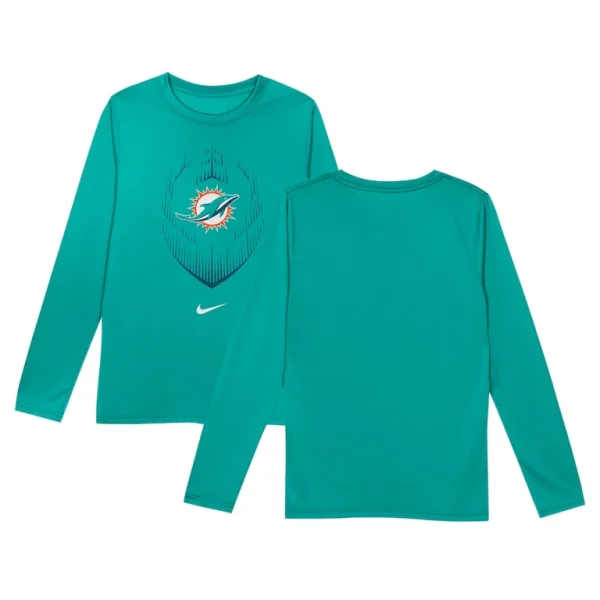Miami dolphins nike toddler legend icon long sleeve t shirt Aqua