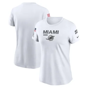 Miami dolphins nike womens 2024 salute to service legend performance t shirt White