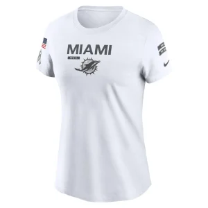 Miami dolphins nike womens 2024 salute to service legend performance t shirt White S