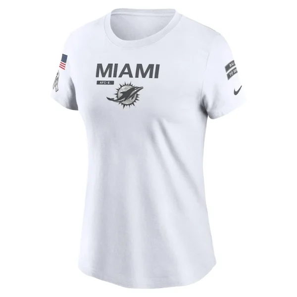 Miami dolphins nike womens 2024 salute to service legend performance t shirt White S