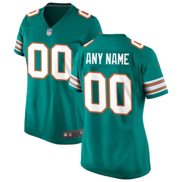 Miami dolphins nike womens alternate custom game jersey Aqua