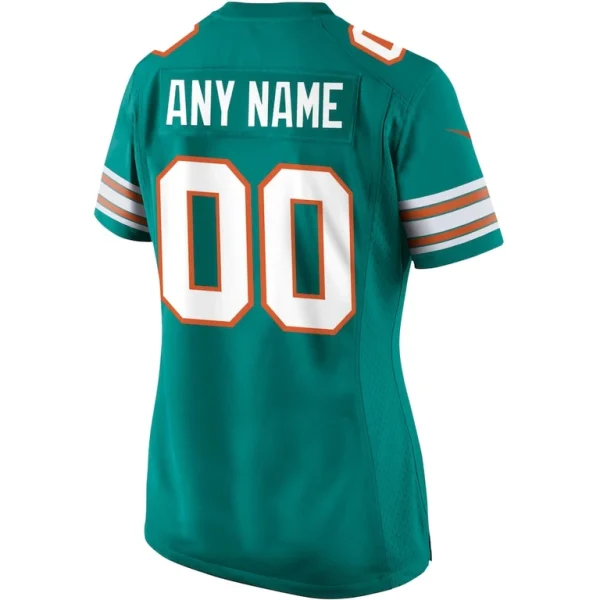 Miami dolphins nike womens alternate custom game jersey Aqua L