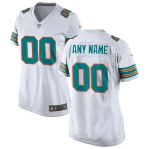 Miami dolphins nike womens alternate custom game jersey White
