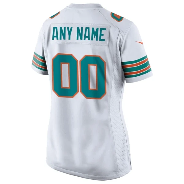 Miami dolphins nike womens alternate custom game jersey White L