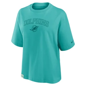 Miami dolphins nike womens arch boxy t shirt Aqua M