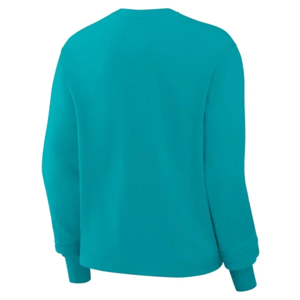 Miami dolphins nike womens boxy long sleeve t shirt Aqua M