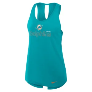 Miami dolphins nike womens crossback performance tank top Aqua S