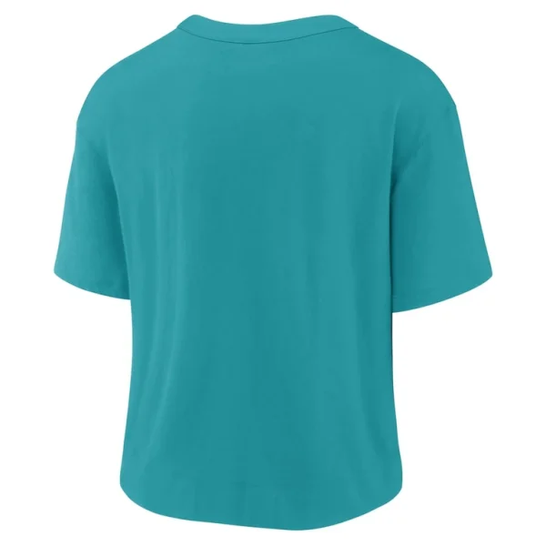 Miami dolphins nike womens high hip fashion t shirt Aquawhite M