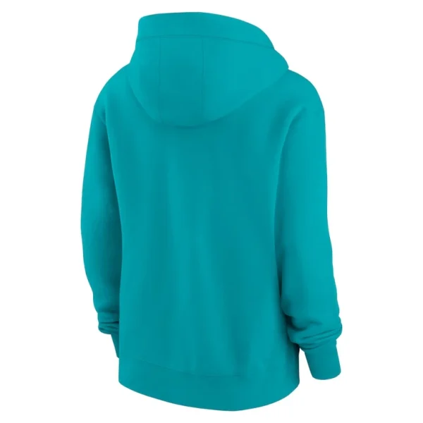 Miami dolphins nike womens phoenix hoodie full zip sweatshirt Aqua M
